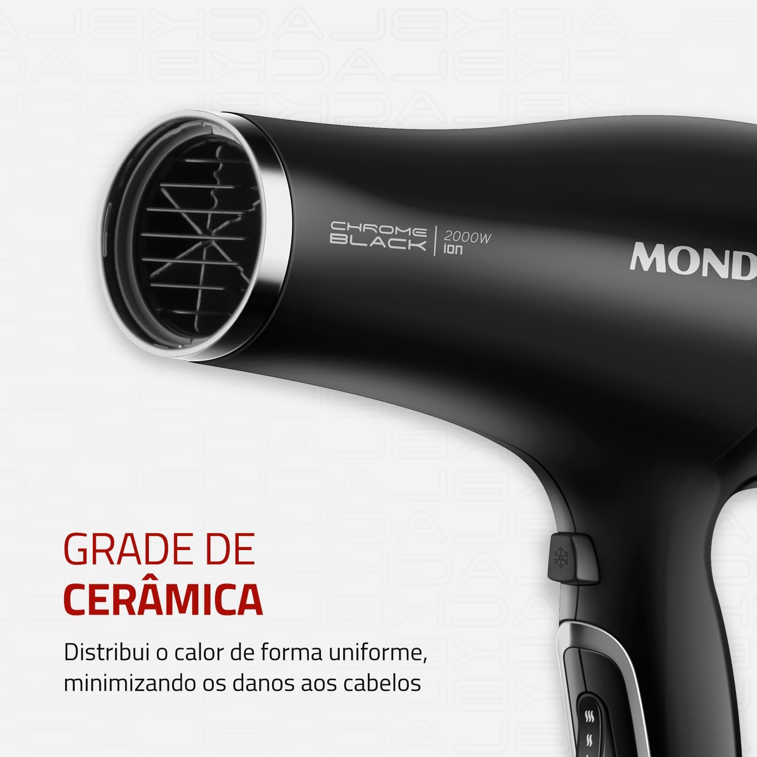 Secador De Cabelos Mondial Scn-04 Tourmaline Íon 2000w Secador De Cabelos Mondial Scn-04 Tourmaline Íon 2000w